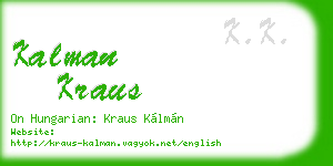 kalman kraus business card